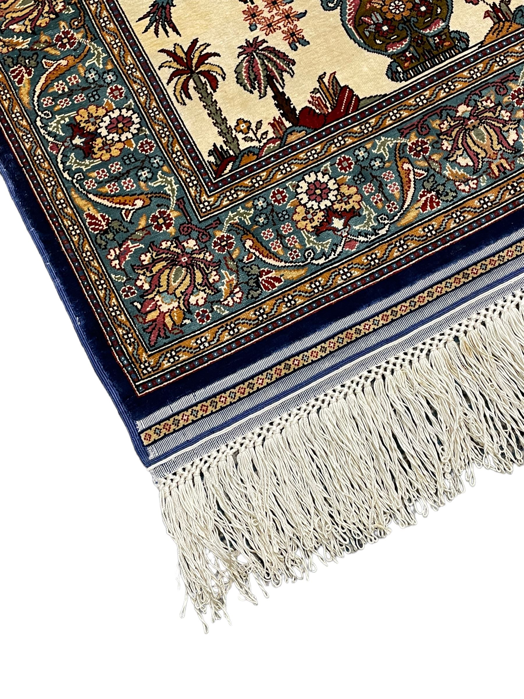 Fine silk Persian mat - Image 2 of 7
