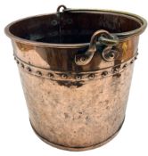 Victorian copper log bucket