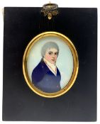 19th century oval portrait miniature