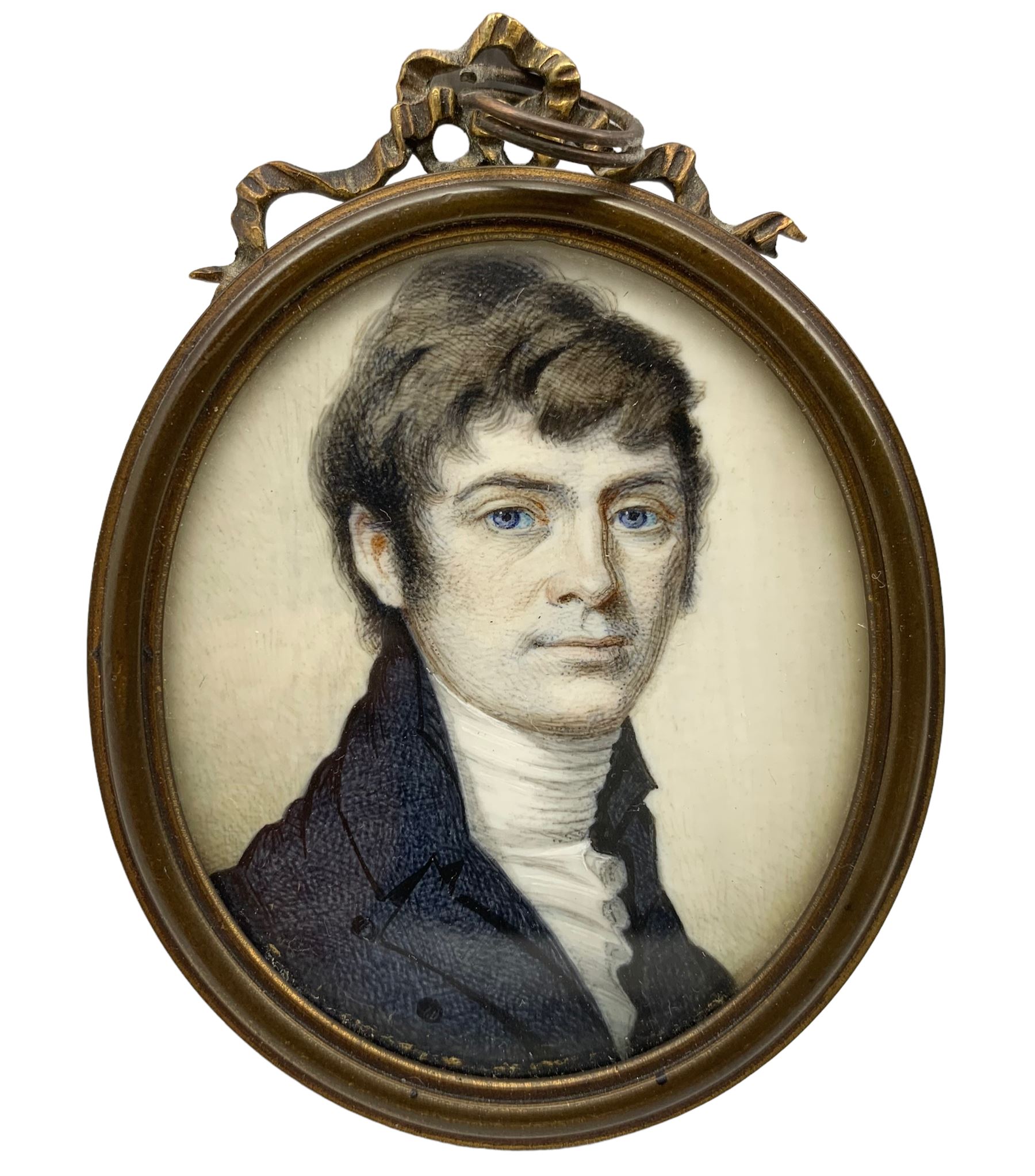 19th century oval portrait miniature