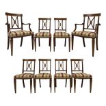 Edwardian set eight mahogany dining chairs