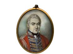 19th century oval portrait miniature