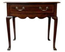 18th century and later inlaid mahogany and fruitwood lowboy