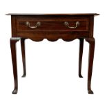 18th century and later inlaid mahogany and fruitwood lowboy