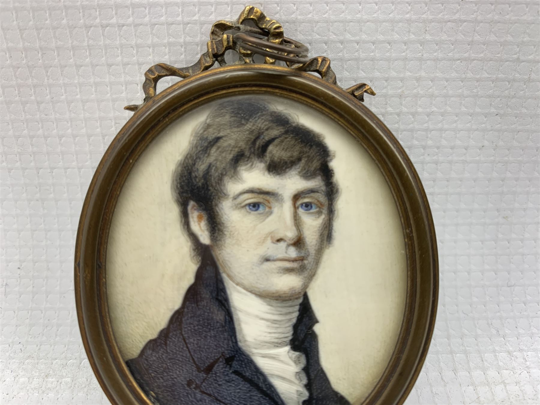 19th century oval portrait miniature - Image 3 of 4