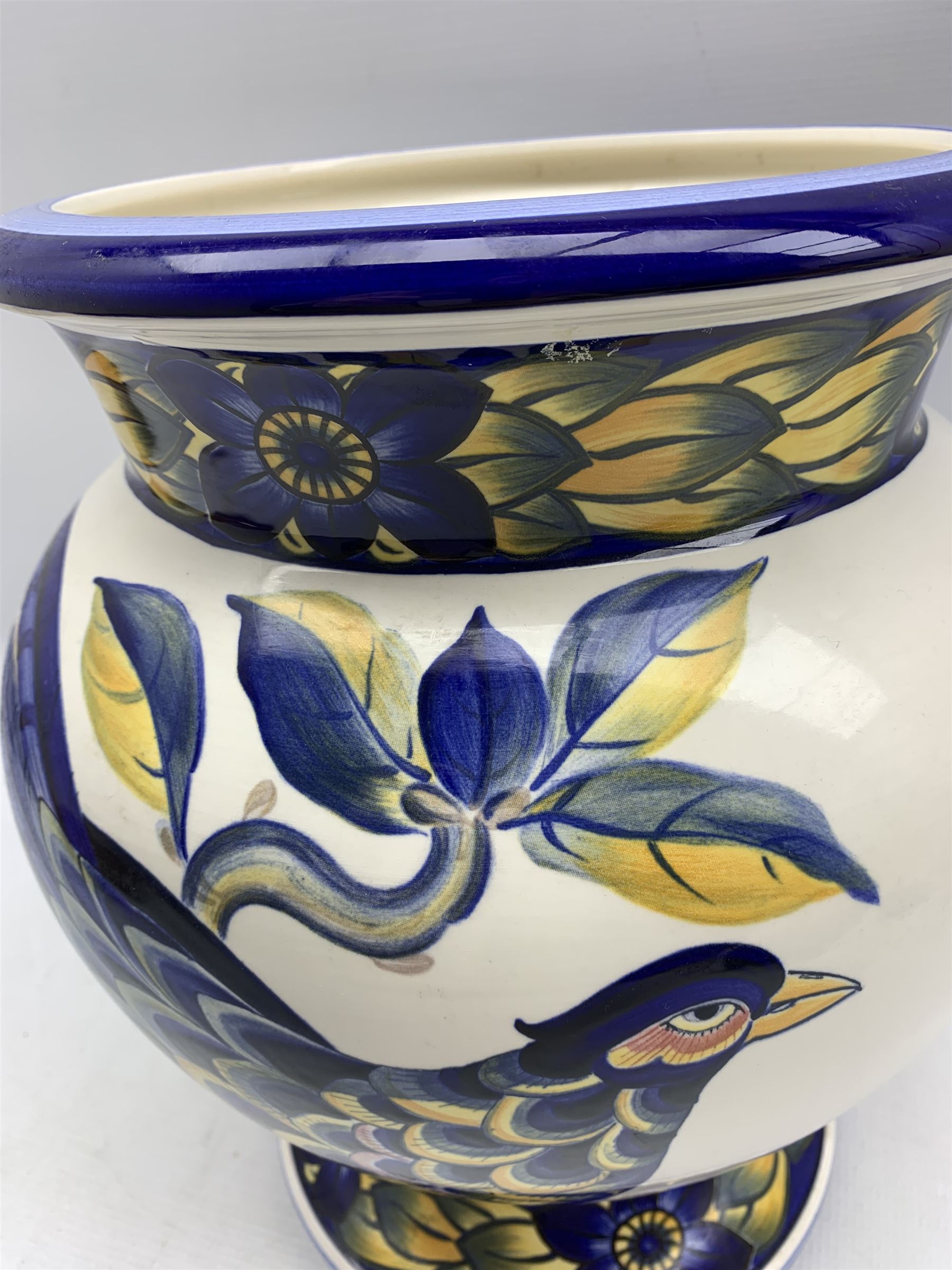 Large Royal Copenhagen Blue Pheasant pattern pedestal vase - Image 6 of 6