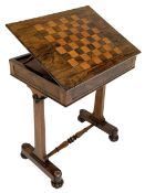 Regency rosewood games table