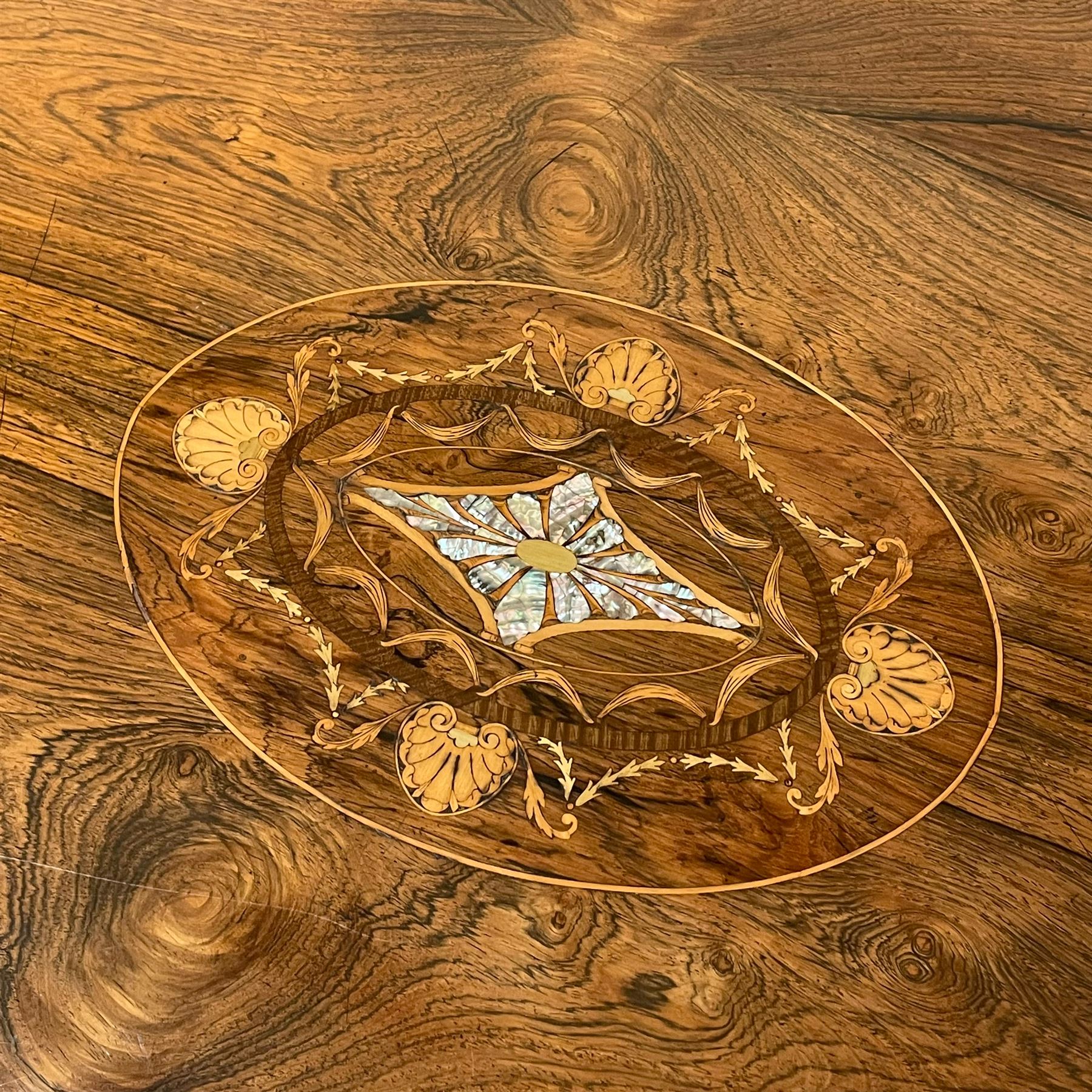 Edwardian rosewood centre table - Image 3 of 10