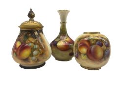 Royal Worcester vase by George Mosely