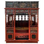 Late 19th/early 20th century Chinese hardwood opium or canopy bed