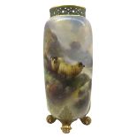 Early 20th century Royal Worcester vase decorated by Harry Davis