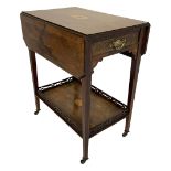 Late Victorian inlaid rosewood trolley