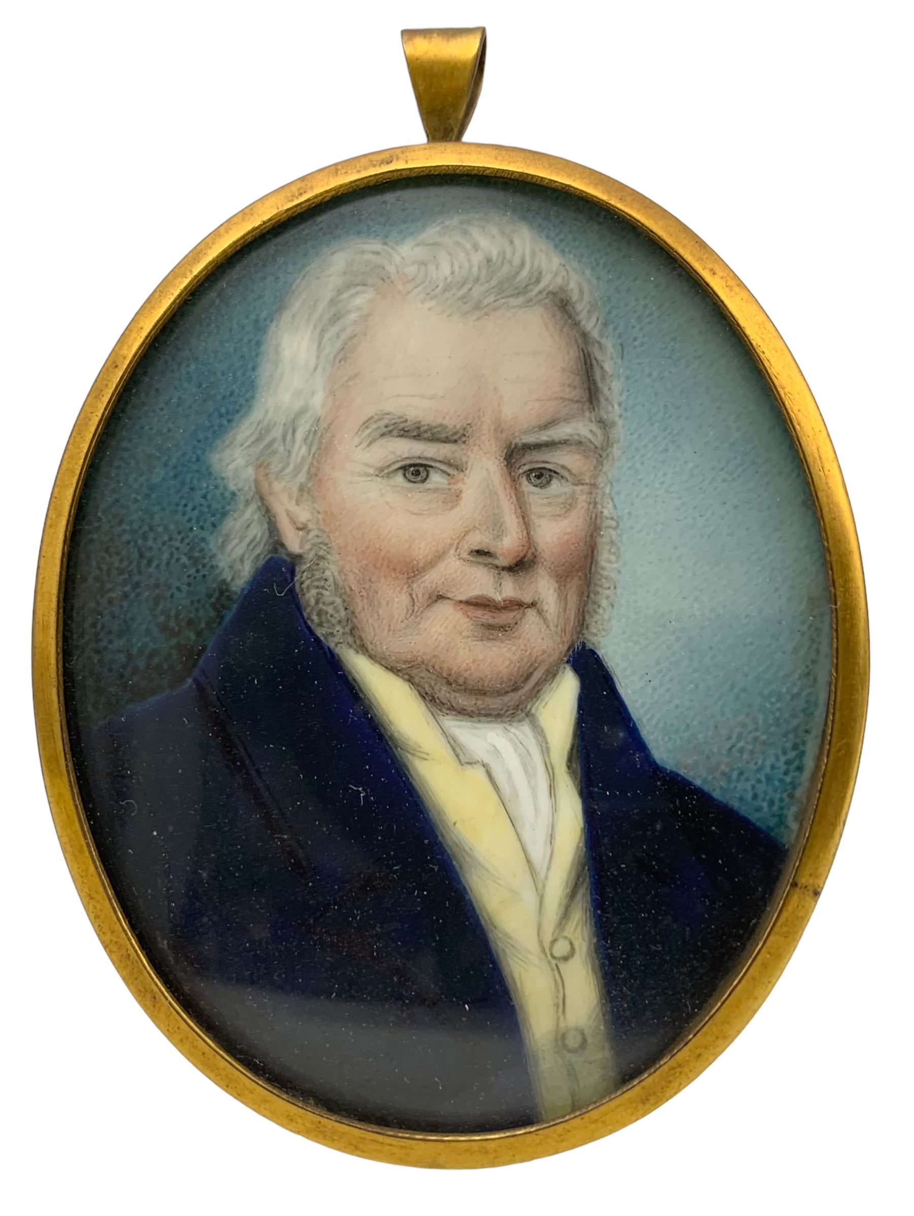 19th century oval miniature portrait