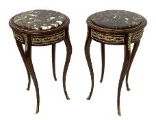 Pair late 20th century French style lamp tables