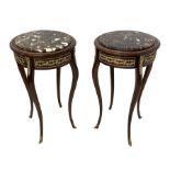 Pair late 20th century French style lamp tables