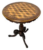 Late Victorian walnut tripod table