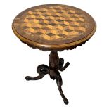 Late Victorian walnut tripod table