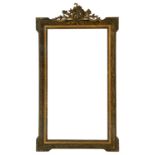 19th century giltwood and gesso wall mirror