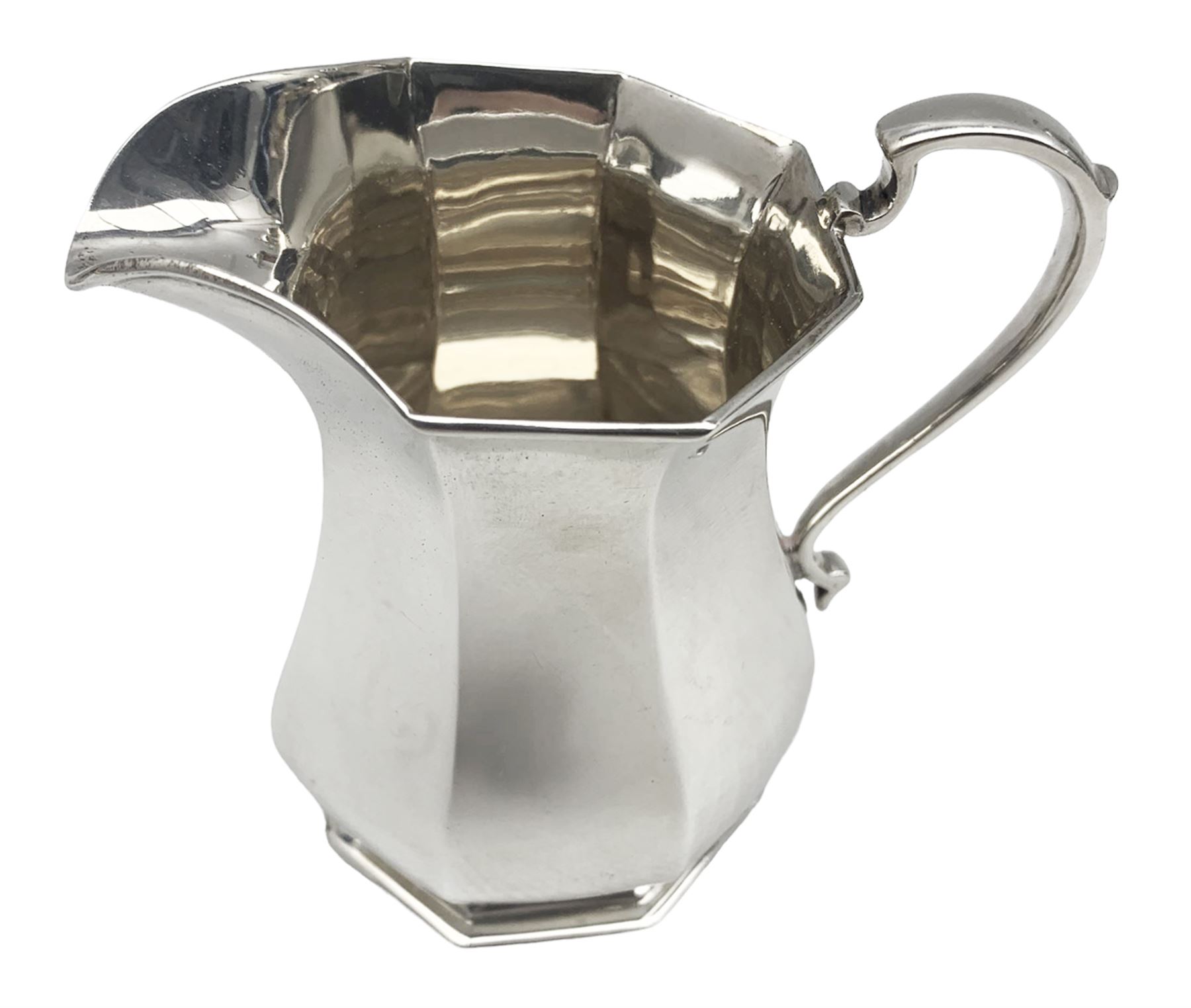 George VI six piece silver tea service comprising teapot - Image 6 of 12