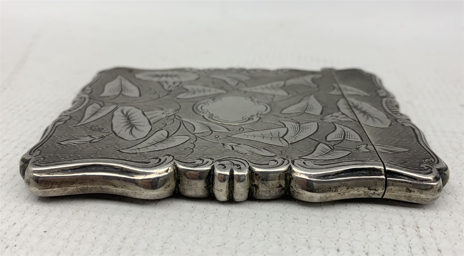 Mid Victorian silver card case of rectangular form - Image 5 of 6