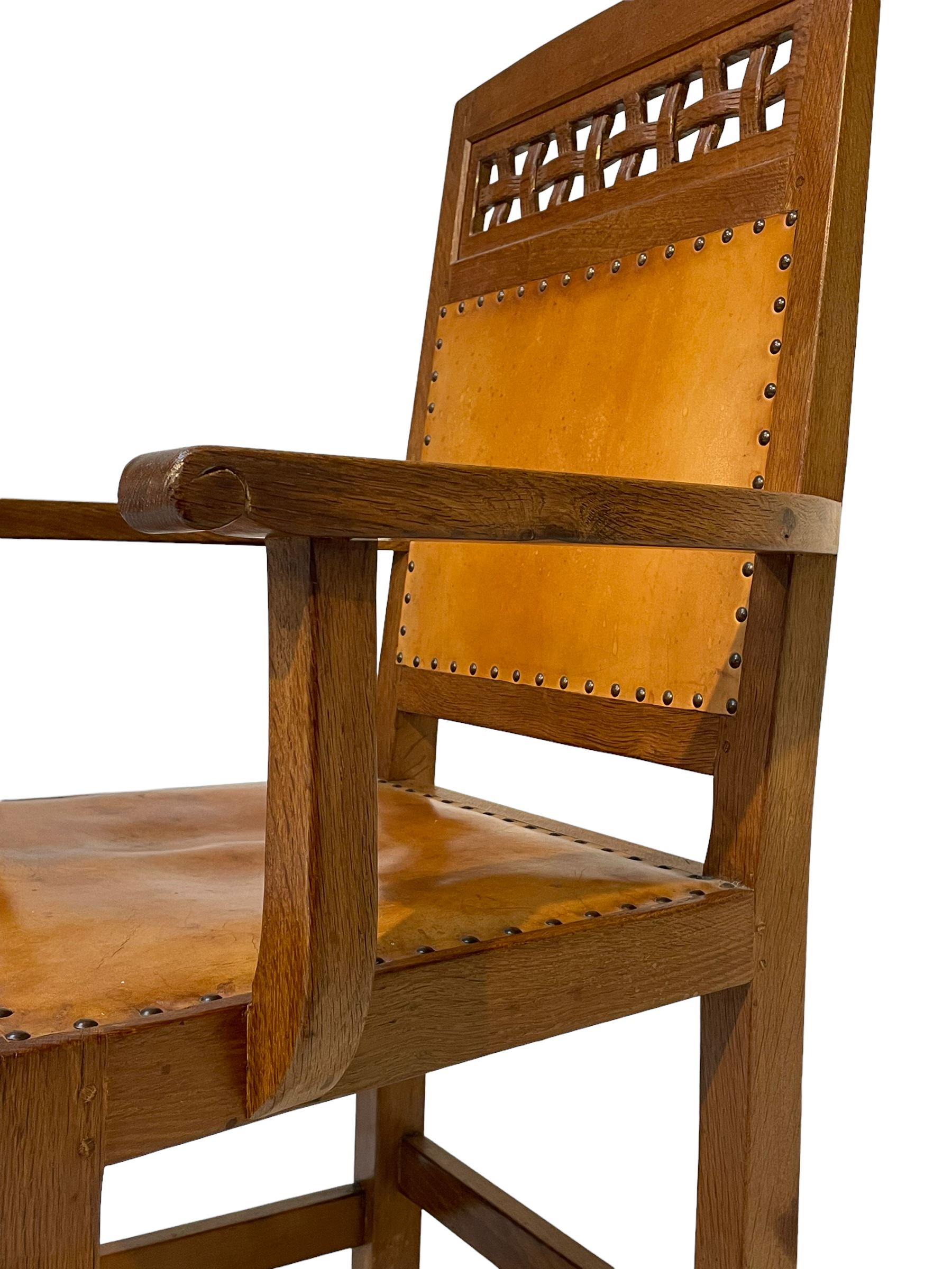 Lizardman - set six oak dining chairs - Image 5 of 13