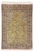 Fine silk Persian Qum tree of life rug