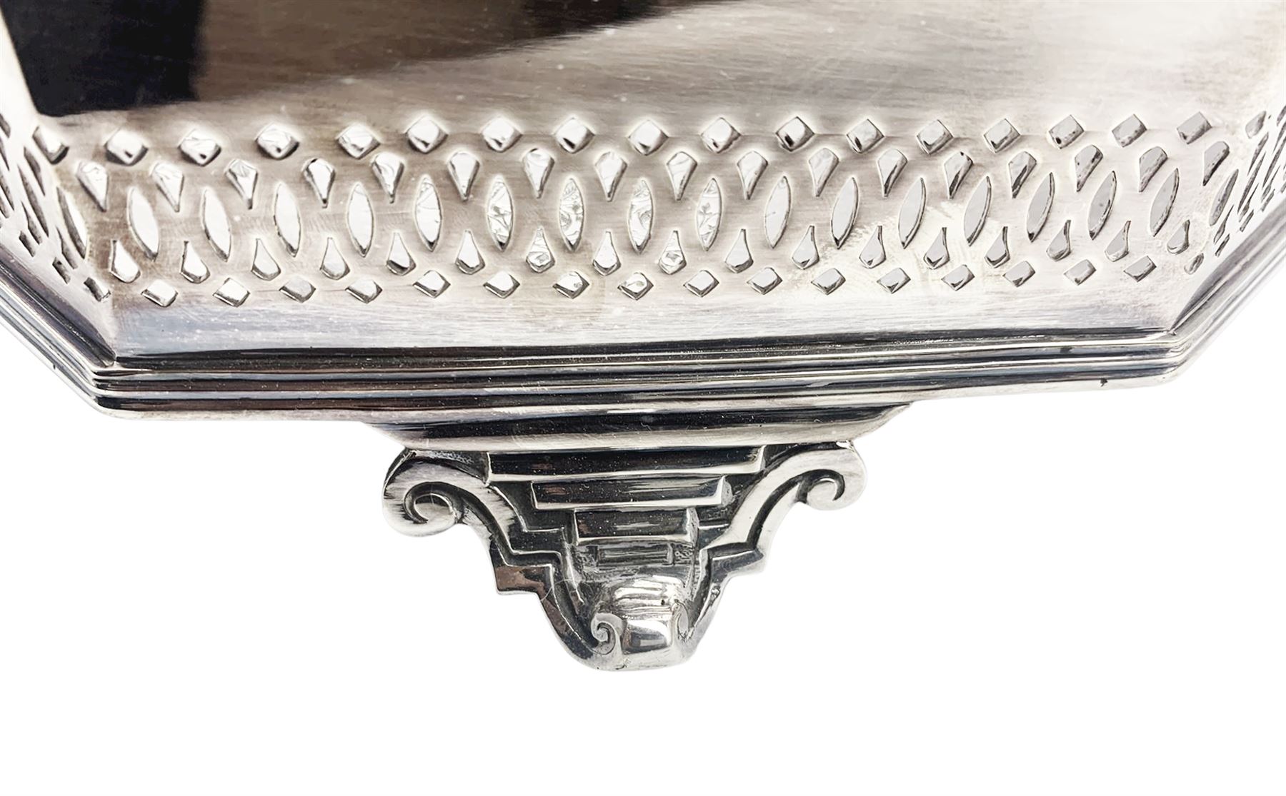 Early 20th century silver-plated tea tray by James Deakin & Sons - Image 6 of 8