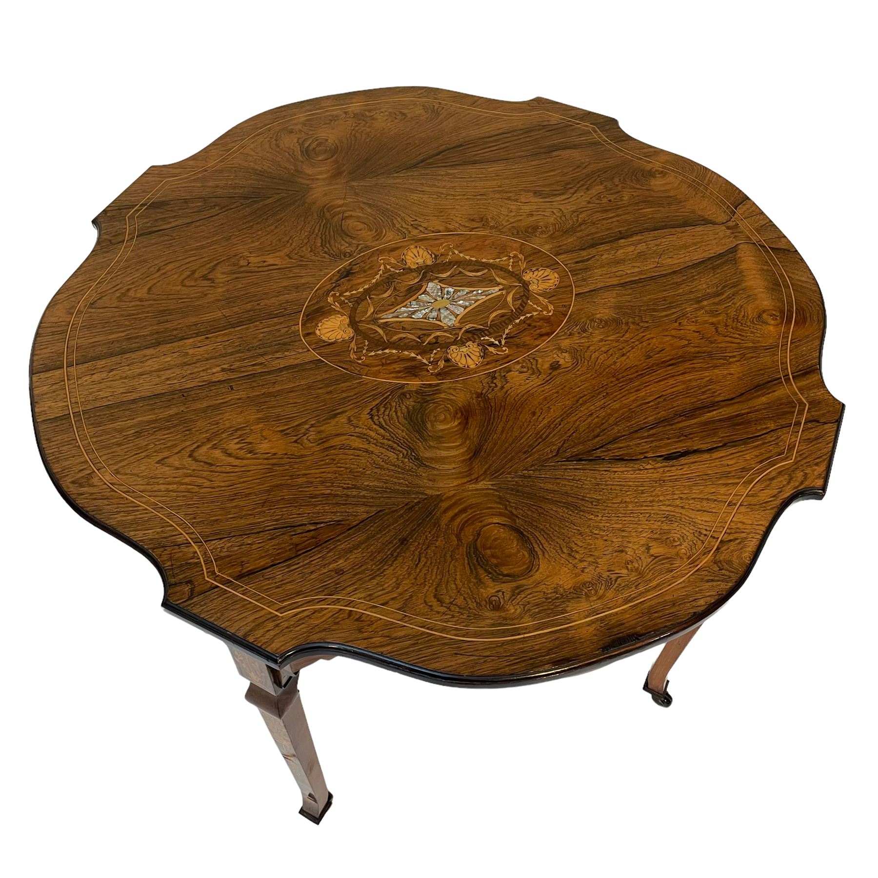 Edwardian rosewood centre table - Image 2 of 10
