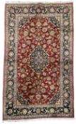 Persian Kashan red ground rug