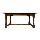 Jacobean style oak refectory dining table