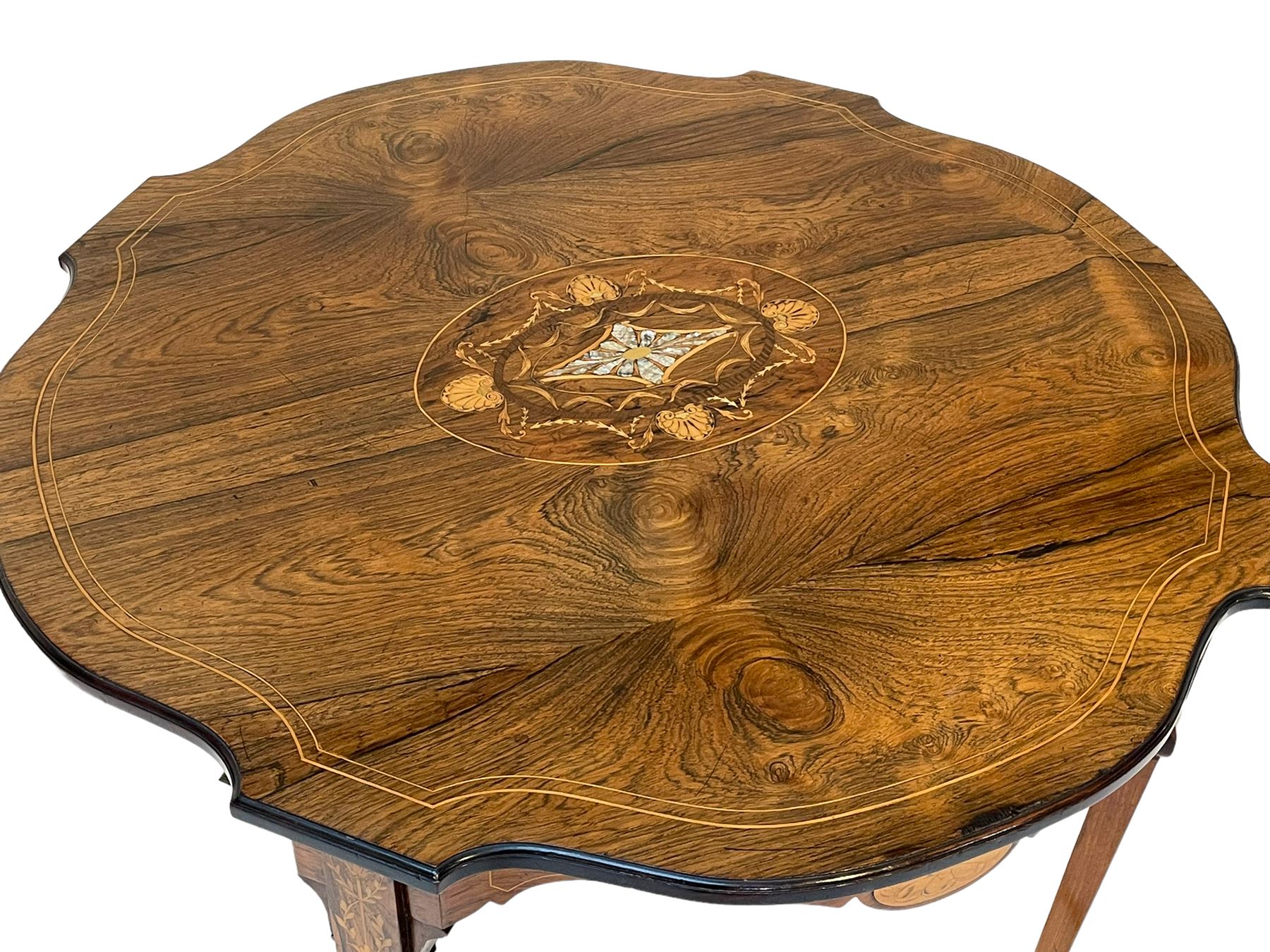 Edwardian rosewood centre table - Image 10 of 10
