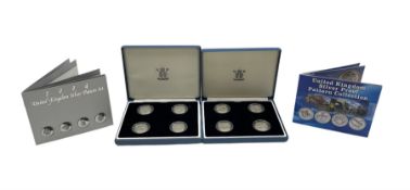 Two The Royal Mint silver proof pattern collections