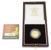 Queen Elizabeth II 2004 gold proof 1/10 ounce Britannia coin