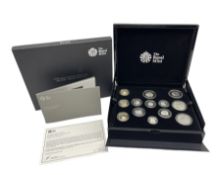 The Royal Mint United Kingdom 2015 silver proof thirteen coin set