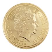 Queen Elizabeth II 2002 gold half sovereign coin