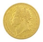 George IV 1822 gold full sovereign coin