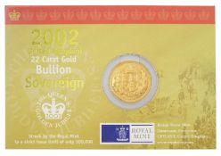 Queen Elizabeth II 2002 gold full sovereign coin