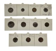 Eleven hammered silver coins
