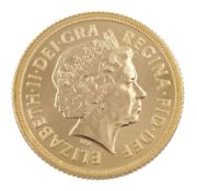 Queen Elizabeth II 2015 gold full sovereign coin