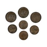 Three Queen Victoria pennies