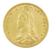 Queen Victoria 1890 gold half sovereign coin