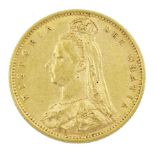 Queen Victoria 1890 gold half sovereign coin