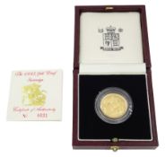 Queen Elizabeth II 1993 gold proof full sovereign coin