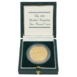 Queen Elizabeth II 1983 gold proof two pound coin