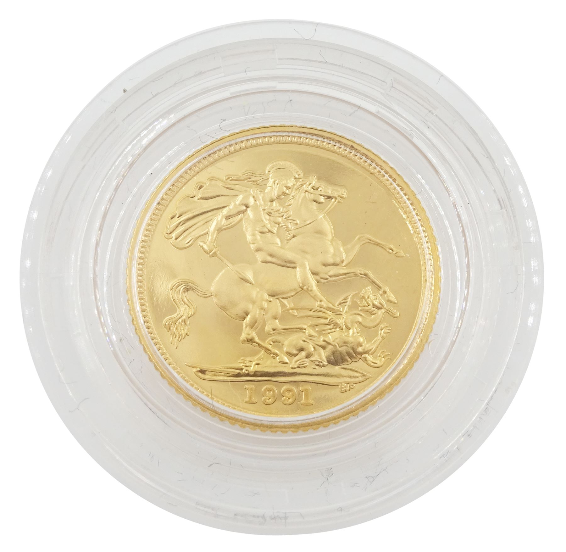 Queen Elizabeth II 1991 gold proof half sovereign coin - Image 3 of 3