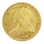 Queen Victoria 1893 gold double sovereign coin