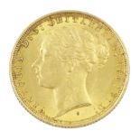 Queen Victoria 1884 gold full sovereign coin