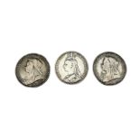 Three Great British Queen Victoria crown coins