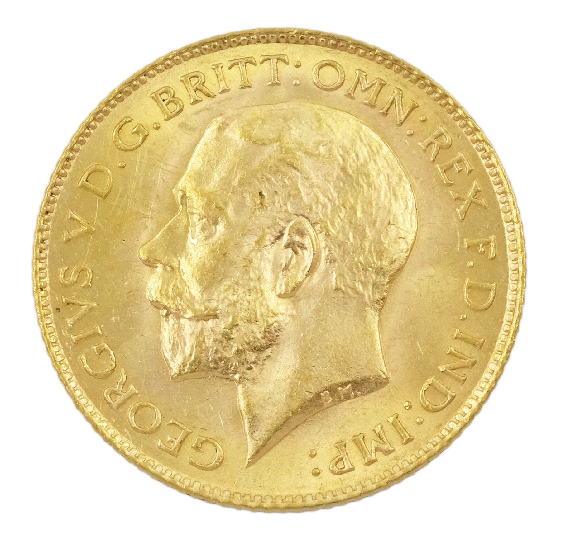 King George V 1914 gold half sovereign coin