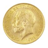 King George V 1914 gold half sovereign coin